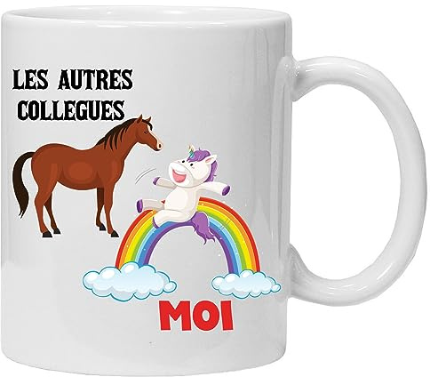 Tasse Collègue | Super Collègue de Travail | Cadeau Départ Homme, Femme, Chef, Stagiaire, Retraite | Mug Humour Remerciement