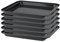 KEILEOHO 6 PCS 24 x 18 x 2cm Black Essentials Baking Tray Set, 9.4 x 7 Inch Rectangle Carbon Steel Roasting Pan Sheet, Oven Non Stick Tins for Cooking Toaster