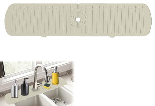 TYVOM Silicone Draining Mat Around Tap, Draining Mats for Kitchen Sink Kitchen Sink Splash Guard Sink Tap Drainer Mat for Kitchen, Bathroom & Countertop