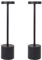 SUAVER Metall Tischlampe, Dimmbare LED Schreibtischlampe mit 3 Lichtfarben Wiederaufladbare Nachttischlampe,Eisen Schreibtischlampe kreative Nachtlicht dekorative Beleuchtung (2PCS Schwarz)