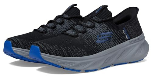 Skechers Men's Edgeride Raygo Hands Free Slip-in Sneaker, Schwarz/Blau, 7.5 X-Wide