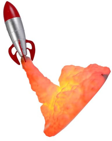 PRETYZOOM Nachttischlampe in Raketenform Einzigartiges Nachtlicht Kreatives Design Für Jungen- Und Mädchenzimmerdekoration