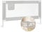 WOLTU Bettgitter, 150 cm Bettschutzgitter für Kinder & Baby, Rausfallschutz für Kinderbett & Elternbett, höhenverstellbar 69-87 cm, Oxford-Gewebe Metall, Hellgrau