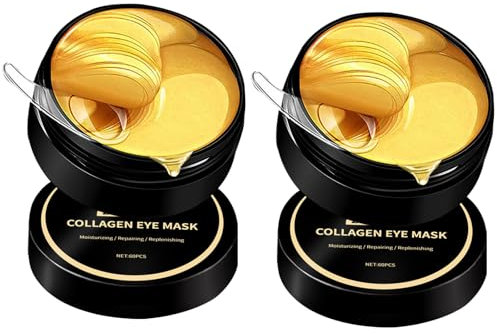 ASYBO 120 pz maschere sotto gli occhi, bende sotto gli occhi dorate, maschera per il trattamento degli occhi per occhiaie, occhi gonfi, linee sottili, antietà e antirughe, maschera sotto gli occhi al