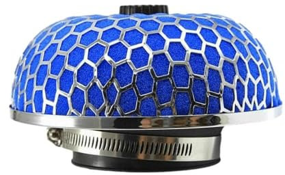 Filtro aria for auto Filtro aspirazione aria ad alto flusso Maglia a nido d'ape Testa a fungo Accessorio universale Clip-on con spugna/Adatto for camion furgone Filtro Aria per Ricambio(Blue)
