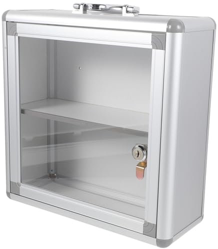 TOKIDNY Medizinkoffer Wandmontage Kleiner Abschließbarer Medikamentenschrank Metall Robust Sicher Für Haus Büro Outdoor