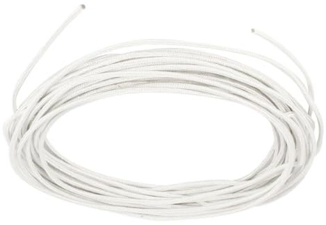 TOP-VIGOR 1mm2 500C High Temperature Wire, 10M/33ft 26AWG Nichrome Resistance Wire for Heating Elements, Fiberglass Insulated Tinned Copper Wire, White