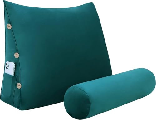 LELEFIDO Lesekissen für Bett und Sofa,Dreieckiges Lesekissen als Keilkissen für Bett, Bettkissen Rückenlehne oder Kopfende, Verstellbarer Bettkeil als Bequeme Rückenstütze