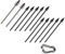 Puntas/Puntas de Metal y plástico de Repuesto para Samsung Galaxy Tab S9 / S8 / S7 / S6 / S22 / S23 / S24 Ultra S Pen - 2 Puntas de plástico de Titanio 10 con Clip (Juego de 12 Piezas)
