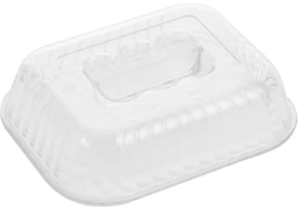 Olympia Kristallon Clear Polycarbonate Raised Lid for Small Salad Crock | Covers salad bar containers, offering extra vertical space for heaped ingredients in busy commercial venues.