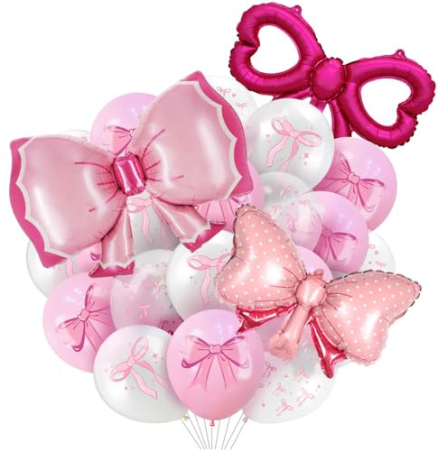 MEZHEN Luftballons Schleife Latexballons Folienballon Rosa Latexballons Geburtstagsdeko Balloons Bogen Ballon Schleife Luftballons Kindergeburtstag Hochzeit Babyparty Dekoration
