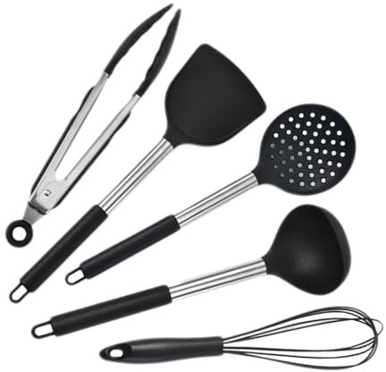 ZUNOXAZ 5piezas Utensilios De Cocina Espátula Silicona Antiadherentes Prácticos Hogar Restaurante
