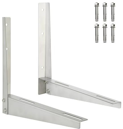 Acuxiaza Rostfreier Stahl Wandhalterung für Klimaanlage, bis 120 kg, Stabil | Universell Klimageräte Wandhalterung für Klimaanlage Split und Wärmepumpe, Wandkonsole 440 mm