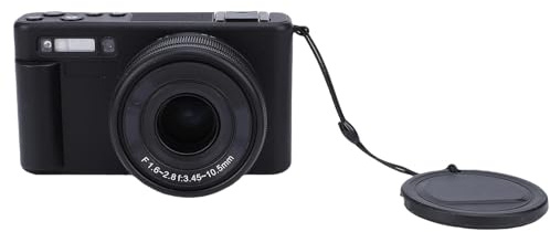 CFTGIW 72MP WiFi -Kamera, 180 ° Flip -Bildschirm, 3X Optischer Zoom für Vögel, Blumen und mehr. Makrofunktion, Echtzeitfilter, Fernbedienung über App, Touchscreen, Mehrere Modi, Selfie, (Black)