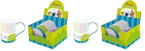 TROTSCH Die Maus Lieblingstasse Lerntasse 1x1 Die Maus: Schulanfang, aus Porzellan mit Geschenkverpackung: Kaffeetasse Teetasse Geschenkidee Geschenk Tasse (Packung mit 2)