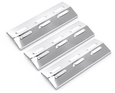QuliMetal 33,5 x 12 cm Brennerabdeckung Ersatzteile für Enders San Diego 3, Enders San Diego Evo, Heizplatte für Mr.Gardener Vancouver 3, Edelstahl Flammenverteiler Hitzeschild Zubehör