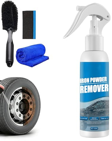 HItianya Iron Powder Remover Spray, Multi-Functional Quick-Acting Rust Removal Spray, Car Rust Removal Spray, Rust Remover Spray for Vehicles, Tools, Chains (1pcs-100ml)