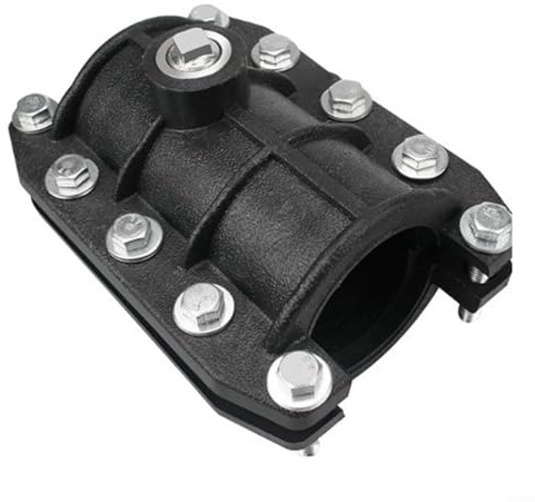 Pipe Repair Clamp for 25mm 32mm 63mm Pipes, PE Leak Proof Fix for Copper Plastic Cast Iron Cement, Install Burst Puncture Sealer for Garden Home Plumbing(63mm)