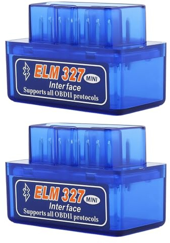 2PCs ELM-327 OBDII Car Diagnostic Scanner,OBD2 Scanner Bluetooth Adapter | Mini OBDII Bluetooth Car Code Reader V2.1,Engine Diagnostic Scan Tool,Failure Detector Compatible with iOS,Android,Windows