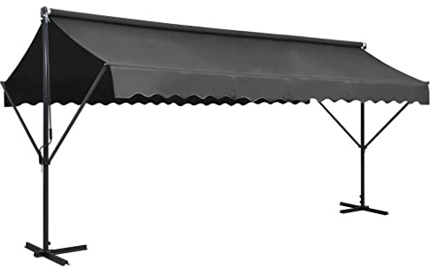 Emmtore Toldo de pie Independiente Gris Antracita 500x300 cm