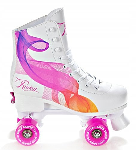 RAVEN Rollschuhe Roller Skates für Kinder Erwachsene Mädchen Damen verstellbar (Serena Orange/Pink, 39-42 (25-26,5cm))