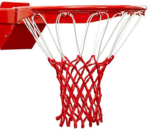 ProSlam Hochwertiges, professionelles, Robustes Basketballnetz, Ersatz – Allwetterschutz, passend für Standard-Felgen im Innen- oder Außenbereich (professionelle Standardgröße, Rot und Weiß)