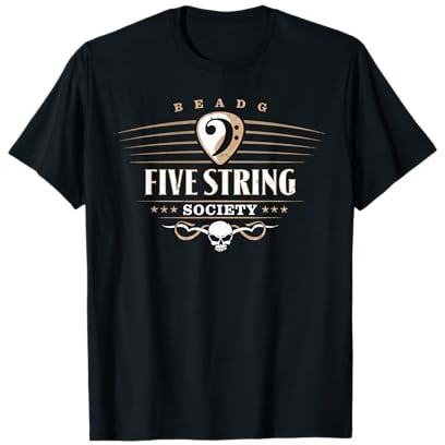 5 String Bass Guitar Players Tshirt Five String Society T-Shirt