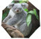 MONTOJ Niedliches Koala-Muster, dreifach gefalteter Regenschirm für Sonne und Regen, UV-Schutz, mit automatischer Öffnungs-Taste