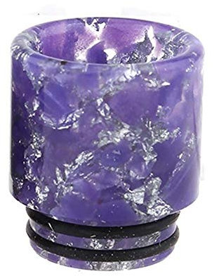 810 punta de goteo de resina para rdt rta rdta como TFV8 Big Baby / TFV12 Prince / ijust 3 / ELLO Duro / Pharaoh Mini / ammit 25 / Creed RTA Atomizer ,Sin tabaco ni nicotina ( Color : Purple silver )