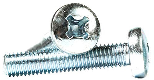 Lot de 10 vis M8 (8 mm x 12 mm) cruciformes en acier plaqué zinc DIN 7985
