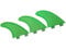 Dilwe Surfing Fins, Green 3 PCS Surfboard Fins Surfboard Fiberglas für Surfboards, Paddle Boards, Kite Boards(G7)