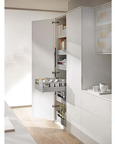 Blum Space Tower Tandembox antaro Schubladen-Set | Mit Reling, 30kg NL550mm, KB 600mm | grau