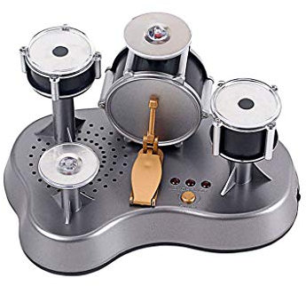 Alnicov Mini Finger Drum Set Desk Touch Drumming LED Light Jazz Percussion