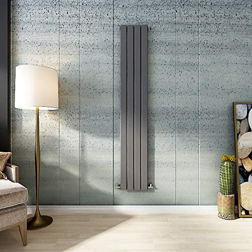 Acezanble∣Vertical Flat Panel Radiators Central Heating Anthracite Single Designer 1800x272mm