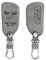 kwmobile Autoschlüssel Hülle kompatibel mit VW Golf 8 3-Tasten Autoschlüssel - Kunstleder Schutzhülle Schlüsselhülle Cover Don't Touch My Key Grau