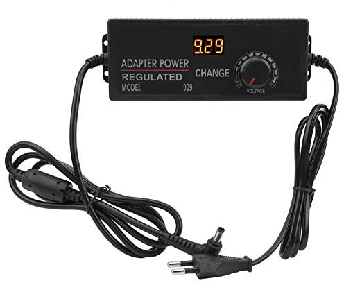 Adaptador de fuente de alimentación Adaptador de regulador de potencia Entrada AC 110-240V Salida 9-24V 5A DC Conmutación de potencia ajustable(EU plug)