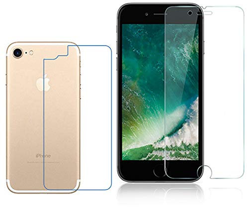 Tempered Glass Screen Protector for Apple iPhone 6 7 8 Plus X XR 11 12 Pro Max SE (7 PLUS, Soft Film Front+Back)