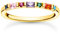 THOMAS SABO Damenring Goldfarben Bunte Steine TR2348-488-7-54 Ringgröße 54/17,2