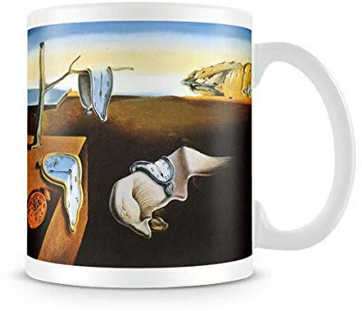 Salvador Dali Bedruckte Tasse Bild Jede Seite Die Persistence of Memory Surreal Kaffeetasse Geschenk Süße Keramik Hitzebeständige Tasse Keramik Teetasse