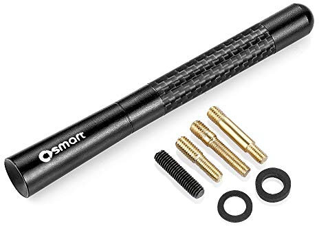 SHIFENG Radioantennenabdeckung für Smart Fortwo Forfour 451 453, 12 cm, Kohlefaser-Dekor