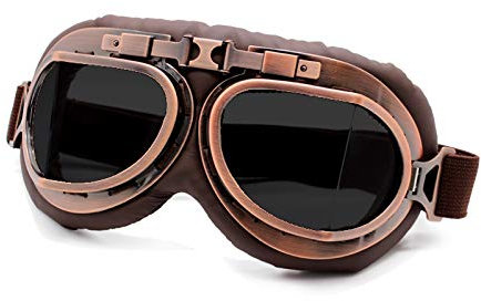 Motorradbrille Outdoor Motorrad Brille Sport Dirt Bike für Harley Moto Schutz Brillen UV-Schutz (Color : Retro Goggles 2 SM)