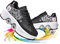Rollschuhe für Mädchen, Sneaker, Inliner, Skateboardschuhe, Sneaker, mit Rollen, Sport, Gymnastik, Mode, Mehrzweck, Kick-Roller, für Jungen und Mädchen, Black Pink Flower, 42 EU