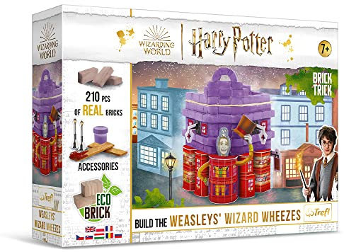 Trefl 61601 Brick Trick Harry Potter-BAU mi Ziegel, Weasley Zauberer Sprüche Laden, ECO, 210 Ziegelblöcke, wiederverwendbar, Kreativset für Kinder ab 7 Jahren Bausteine, Weasleys' Wizard Wheezes