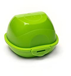 Harfield Tableware Amuse Apple Box Holder Carrier Protector BPA Free Travel Outdoor Lunch, Green