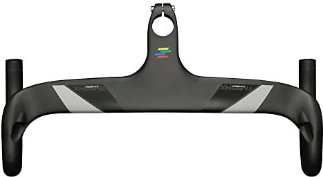 Alfa Pasca Manubrio Integrato Bici da Corsa 1-1/8 in Carbonio UD Opaco - Curvo 400 * 120mm