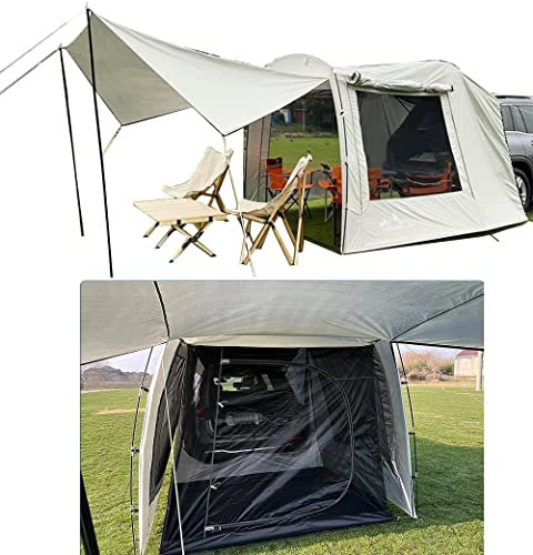 Sport Tent Versatile Drive Away Awning Car Tent for SUV RVing,Campervan,Truck, Trailer and Overlanding Lightweight Caravan Canopy Durable Tear Resistant Tarp 480 x 240 x 195cm (Rainfly&Screen Room)