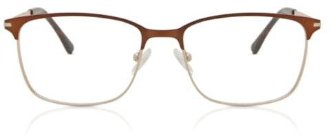 SmartBuy Collection Clausen 899E Unisex Brille mit Vollrand, quadratisch, Braun / Gold, Braun, Gold, 54 EU