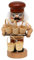Wichtelstube-Kollektion Holz Räuchermännchen Markthändler mit Bauchladen natürliche traditionelle holzlasierte Premium Räucherfigur 9,5 x 7,5 x 16,5 cm
