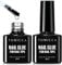 TOMICCA 4 in 1 Nail Glue and Base Gel Kit for Clear Nail Tips Extra Strong 2PCS 16ml Brush On Nail Glue Gel for Acrylic Nails Transparent False Nails, UV Gel Glue for Nails, UV/LED Lamp Required