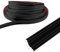 WanderGo Tira de PVC de 2,5 metros, autoadhesiva, para decoración de esquina de pared, decoración de esquina interior, tira de calafateo para suelos laminados (12 x 9 mm, negro)